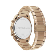 Calvin Klein Men’s Multi-Function Watch – 44mm Beige Gold Steel, Modern Industrial Design, Quartz Multifunction Luxury Timepiece