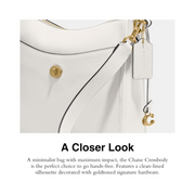 Coach Polished Pebble Leather Chaise Crossbody – Chalk Minimalist Shoulder Bag