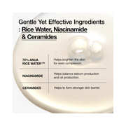 ANUA Rice 70 Glow Milky Toner – Hydrating Brightening Toner with Niacinamide & Ceramides for Glass Skin | Fragrance-Free, Non-Comedogenic Korean Skincare, 250ml