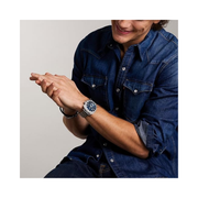 Fossil Machine Men’s Chronograph Watch – Blue Dial, Stainless Steel Bracelet, Quartz Movement, 44mm