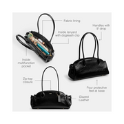 Coach Glazed Leather Empire Carryall 34 – Black Handbag