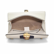 Gucci Sylvie Shoulder Bag – Pre-Loved White Leather, Gold Chain Detail