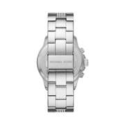 Michael Kors Brynn Women’s Chronograph Watch – 40mm Silver Stainless Steel with Pavé Crystal Accents | Quartz Movement