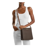 Michael Kors Jet Set Large Messenger Bag – Signature Logo Canvas