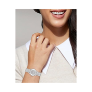 Coach Elliot Women's 28mm Stainless Steel Quartz Watch – Silver Glitter Dial, Minimalist Bracelet