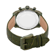 Michael Kors Panorama Men’s Watch – 44mm Chronograph, Green Leather Strap