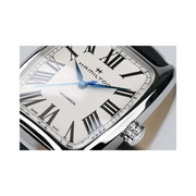 Hamilton American Classic Boulton Mechanical Watch – Swiss Made, 34x38.8mm Stainless Steel Case, White Dial, Black Leather Strap