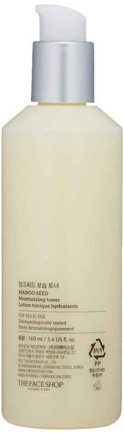 The Face Shop Mango Seed Moisturizing toner | Intense Hydrating & Nourishing Toner with Subtly Sweet-Scented for Dry Skin | Rich & Everlasting Skin Moisturization, 5.4 Fl Oz