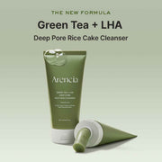 ARENCIA Rice Cake Cleanser Duo – Green Tea & LHA Deep Cleansing Set for Gentle Exfoliation and Hydration