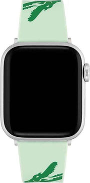 Lacoste Apple Watch Straps – Silicone Bands with Signature Crocodile & Petit Piqué Embossing – Compatible with 38/40mm Apple Watch