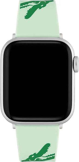 Lacoste Apple Watch Straps – Silicone Bands with Signature Crocodile & Petit Piqué Embossing – Compatible with 38/40mm Apple Watch