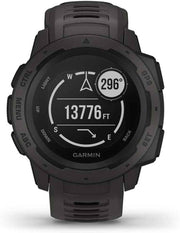 Garmin Instinct Rugged Outdoor GPS Watch – Heart Rate Monitoring, Glonass & Galileo, Compass, Graphite