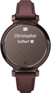 Garmin Lily 2 Classic Smartwatch – Dark Bronze with Mulberry Leather Band, Stylish Women’s GPS Smartwatch with Health & Fitness Tracking, Garmin Pay, and Smart Notifications (Bundle with 2-YR Protection)