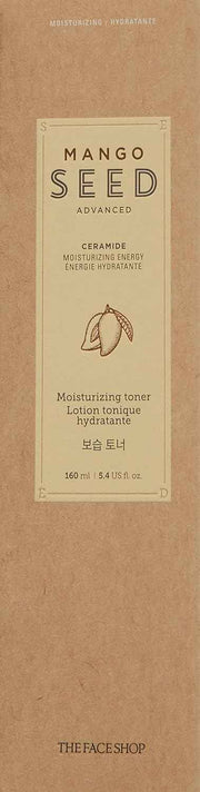 The Face Shop Mango Seed Moisturizing toner | Intense Hydrating & Nourishing Toner with Subtly Sweet-Scented for Dry Skin | Rich & Everlasting Skin Moisturization, 5.4 Fl Oz