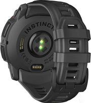 Garmin Instinct 3 Solar Outdoor GPS Smartwatch – 50mm, Rugged Black with Charcoal Band, Bundle with Charging Dock & Accessories