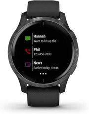 Garmin Venu GPS Smartwatch – Black | Bright AMOLED Touchscreen, Music, Fitness & Health Tracking, Pulse Ox, Animated Workouts