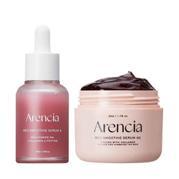ARENCIA Red Collagen Serum Duo – Pore-Perfecting Glow with Niacinamide & Collagen Overnight Serum