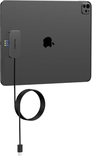 KU XIU Magnetic Wireless Charger for iPad Pro 12.9 (3rd/4th/5th/6th) & iPad Air 13 (M2/M3) ONLY, 18W Fast Charging Smart Connector Charger, Wireless Charging Pad with 6.56ft USB-C Cable (Adapter Not)