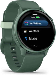 Garmin vívoactive 6 GPS Smartwatch – Health & Fitness Tracker with AMOLED Display, 11-Day Battery, Metallic Jasper Green with Jasper Green Band
