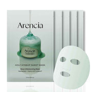 ARENCIA Hyssop Glow Sheet Mask – 5-Pack Hydrating & Repairing Facial Masks with Vitamins A, C & E for Radiant, Glass Skin