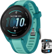 Garmin Forerunner 165 Music GPS Smartwatch (Turquoise + Aqua) | AMOLED Display, 25+ Sport Apps, Training & Recovery Insights, Up to 11-Day Battery | Bundle with 2YR CPS Enhanced Protection Pack
