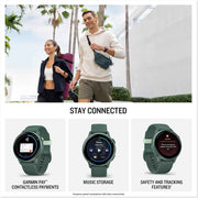 Garmin VIVOACTIVE 6 GPS Smartwatch – Jasper Green with Silicone Band, Advanced Fitness & Health Tracking, Music, Garmin Pay, Bundle with Charging Dock & Accessories