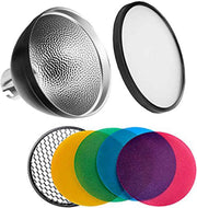 Godox AD-S2 Standard Reflector with Soft Diffuser and ad-s11 Witstro Flash Speedlite Accessories for Godox AD200pro II AD200 AD200PRO AD360 AD360II Flashes