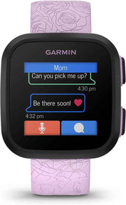 Garmin Bounce™ Kids Smartwatch, Two-Way Text & Voice Messaging, GPS Location Tracking – Lilac Floral