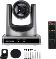Retekess TC202 PTZ Camera 12x Optical Zoom, 16x Digital Zoom, AI AutoTracking, Works with Skype, OBS, YouTube,Video Conferencing System for Church Worship and Event