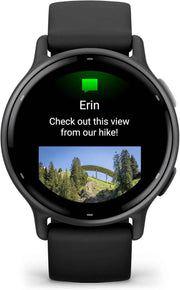 Garmin Vivoactive® 5 Fitness Smartwatch – Slate Aluminum Bezel, Black Silicone Band, 1.2” AMOLED Touchscreen, 11-Day Battery, GPS & Health Tracking Bundle