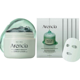ARENCIA Glow Hyssop Skincare Duo – Overnight Serum + Sheet Mask Set for Glass Skin, Deep Hydration & Anti-Aging