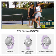 Garmin Lily® 2 Active Smartwatch – Small & Stylish, Built-in GPS, Hidden Display, Silver with Purple Jasmine Silicone Band, Up to 9-Day Battery