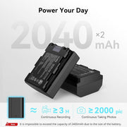 SmallRig Replacement Camera Battery Charger Set for NP-FZ100 A7 V, A7 IV, A7R V, A7S III, Double Slot Battery Charger for Sony A7R IV, A7R III, A7 III, A7C, FX3, FX30, A6600, A6700, ZV-E1, A1, A9