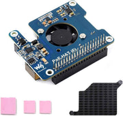 PoE HAT (F) for Raspberry Pi 5 / CM 5, 802.3af/at Compliant, High Power Output, Active Cooling Fan, Metal Heatsink, 5V/12V Header, Stackable Design