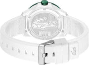 Lacoste.12.12 Scuba Men’s Quartz Watch – 43mm White Dial, Silicone Strap, 10 ATM Water Resistant Diver-Inspired Timepiece
