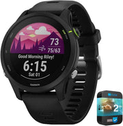 Garmin Forerunner 255 Music GPS Smartwatch – Black | Running & Fitness Watch with Built-in Music, GPS, Training Features | Bundle with 2-YR CPS Enhanced Protection Pack
