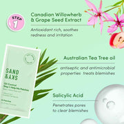 Sand & Sky Dual Action Pimple Patches – Salicylic Acid + Tea Tree Spot Treatment for Whiteheads & Red Pimples, 75 Count