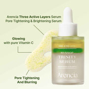 ARENCIA Hyssop Trinity Serum – Hydrating Face Serum with Hyssop Oil, Niacinamide & Vitamin C (30ml)