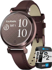 Garmin Lily 2 Classic Smartwatch – Dark Bronze with Mulberry Leather Band, Stylish Women’s GPS Smartwatch with Health & Fitness Tracking, Garmin Pay, and Smart Notifications (Bundle with 2-YR Protection)