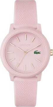 Lacoste 12.12 Women’s Quartz Watch – Sporty & Elegant 38mm TR90 Case, Pink Dial & Silicone Strap, Premium Fashion Timepiece