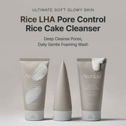 ARENCIA Rice + LHA Pore Control Cleanser – Salicylic Acid Exfoliating Face Wash for All Skin Types