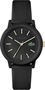 Lacoste 12.12 Women’s Quartz Watch – Black, TR90 Case, Silicone Strap – Iconic Sporty Premium Fashion Timepiece