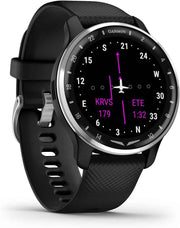 Garmin D2 Air X10 Aviator GPS Smartwatch with Call, Text, Aviation Weather, Health & Wellness Features – Black + USB Wall Charger & Cleaning Cloth
