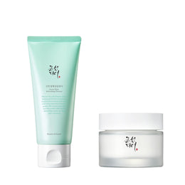 Beauty of Joseon Green Plum Refreshing Cleanser Gel & Dynasty Cream Bundle – Hydrating Cleanser & Moisturizer for Dry & Combination Skin