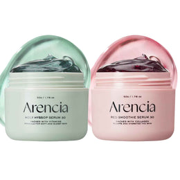 ARENCIA Overnight Face Mask Serum Duo – Glow Hyssop & Red Collagen Serums for Glass Skin, Deep Hydration & Anti-Aging