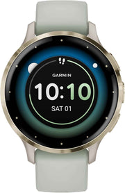 Garmin Venu 3S Smartwatch – Advanced Fitness & Health Tracker, Soft Gold Bezel with Ivory Case, 41mm AMOLED Touchscreen