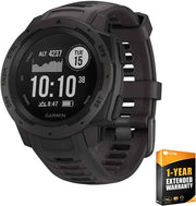 Garmin Instinct Rugged Outdoor GPS Watch – Heart Rate Monitoring, Glonass & Galileo, Compass, Graphite