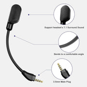 Upgraded Mic Replacement fits for HyperX Cloud III Wired/Wireless Gaming Headphone, Detachable Noise Cancellation Backup Microphone for Crystal Gaming Voice Chat