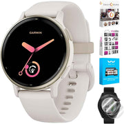 Garmin Vivoactive® 5 Fitness Smartwatch (Ivory) Bundle – 1.2” AMOLED Display, GPS, Body Battery™, Sleep Coach, Women’s Health Tracking + Screen Protector