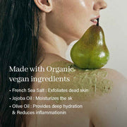 ARENCIA Fresh Cloud Sea Salt Scrub – Exfoliating Body & Scalp Polish with Organic Vegan Ingredients